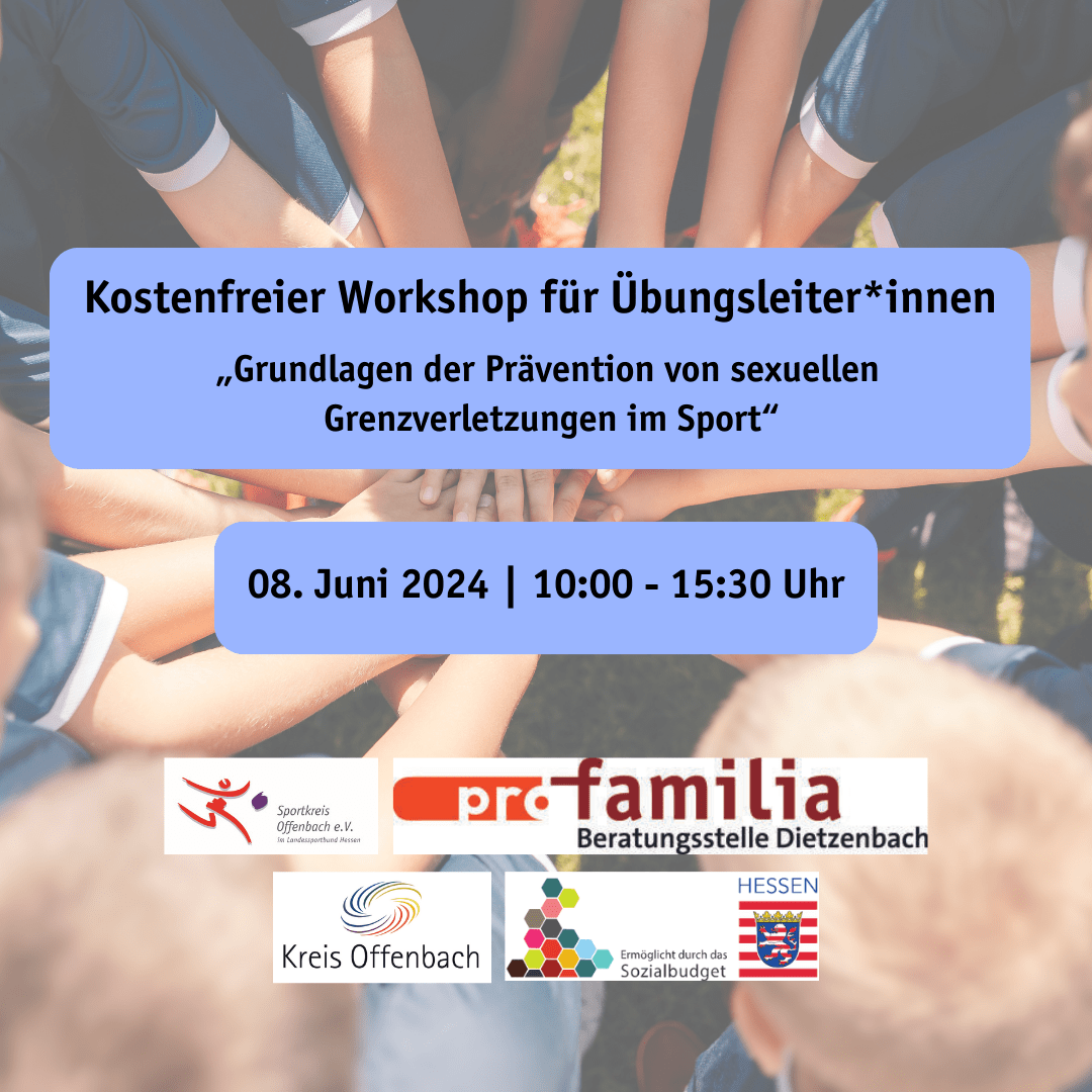 Kostenfreier Workshop für Übungsleiter*innen am 08.06.2024